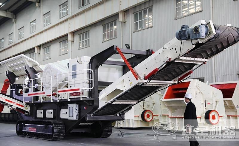 履帶車載移動(dòng)碎石機(jī)，遙控作業(yè)，靈活機(jī)動(dòng)，轉(zhuǎn)場(chǎng)自由