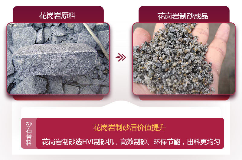 花崗巖制砂后，價值提升 