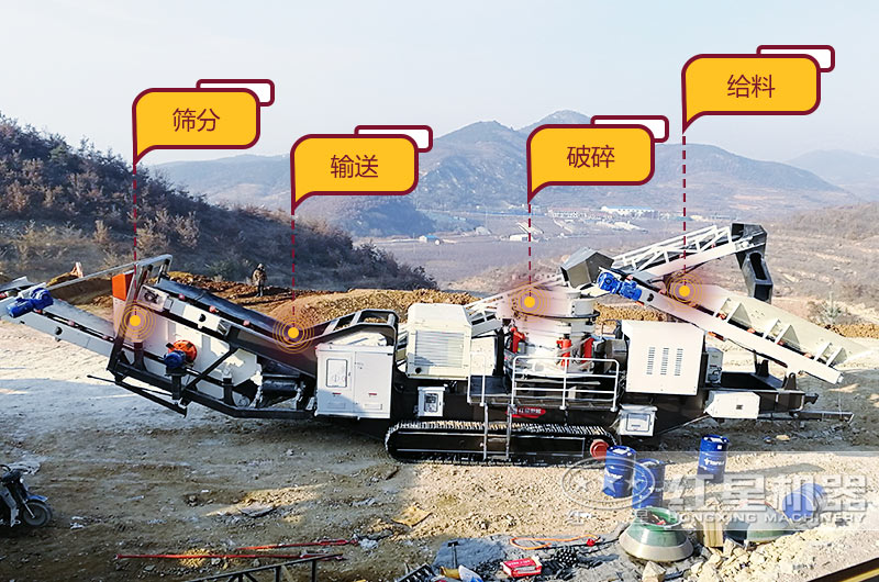 破碎石頭機(jī)移動式，一機(jī)就是一條生產(chǎn)線