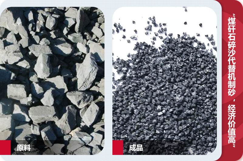 煤矸石碎沙，級(jí)配合理，代替機(jī)制砂